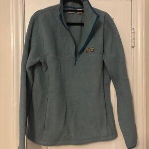 LL Bean Fleece Pullover Mens Katahdin Sweater Size MD Tall Color Blue